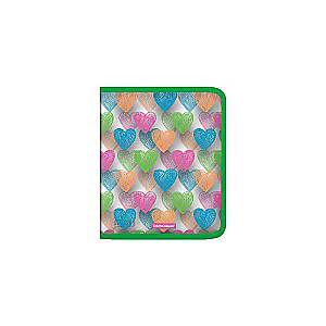 Zippera mape uz piezīmēm plastmasas ErichKrause® Neon Hearts, A5+