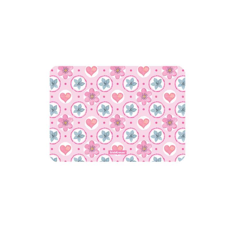 Galda paliktnis plastmasas ErichKrause Pink Flowers, A4