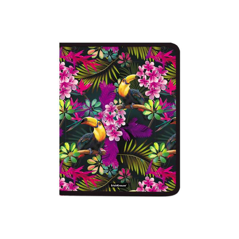 Zippera mape uz piezīmēm plastmasas ErichKrause Tropics, A4+
