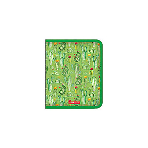 Zippera mape uz piezīmēm plastmasas ErichKrause Tropical Cactus, A5+