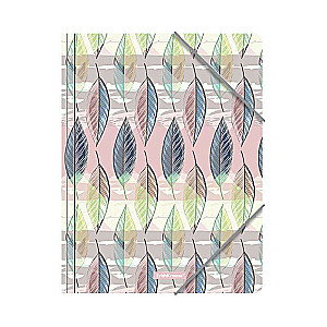 Plastmasas mapīte ar gumijām ErichKrause Flora, A4