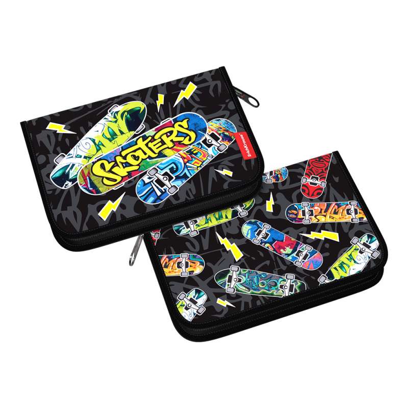 Pildspalvu maciņš grāmatas formā bez pildījuma ErichKrause 135x205x30mm Neon Skate