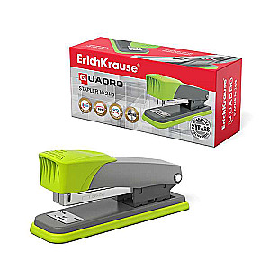 Stapleris №24/6 ErichKrause Quadro Half-strip līdz 30 lapām, pelēki zaļš