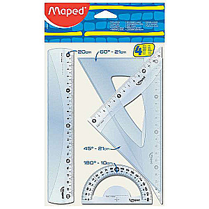 MAPED Medium lineālu komplekts 4 priekšmeti