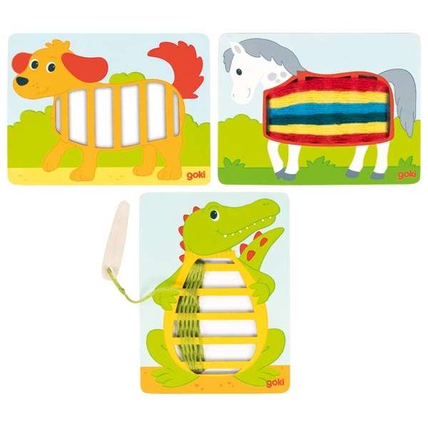 Комплект шнуровки GOKI - Крокодил, собака, лошадь