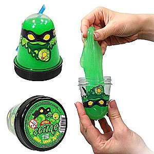 Slime Ninja spīd tumsā, zaļš, 130 g. baidās no aukstuma