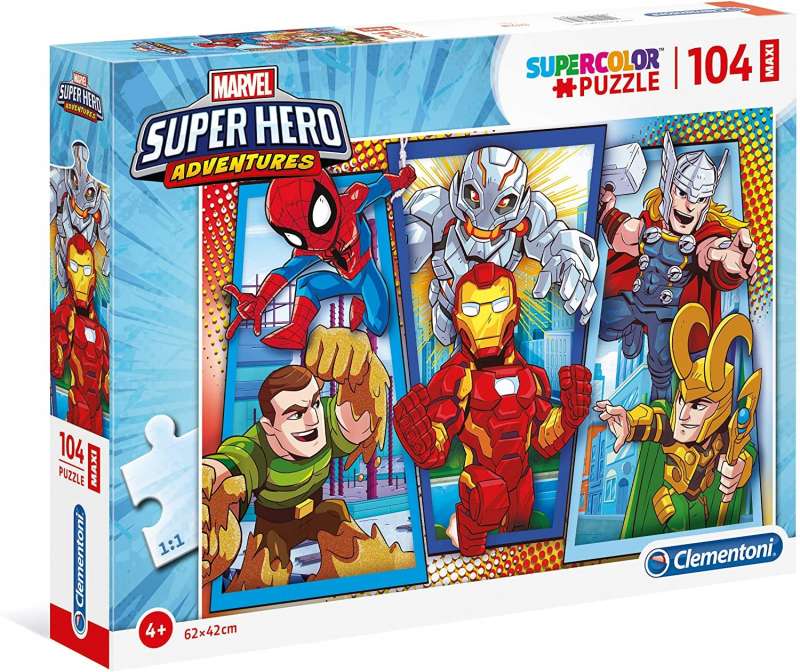 Puzzle CLEMENTONI Super varoņi MAXI 104 detaļas