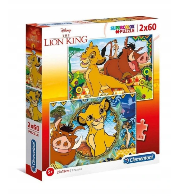 Puzzle CLEMENTONI Karalis Lauva 2gb x 60 detaļas
