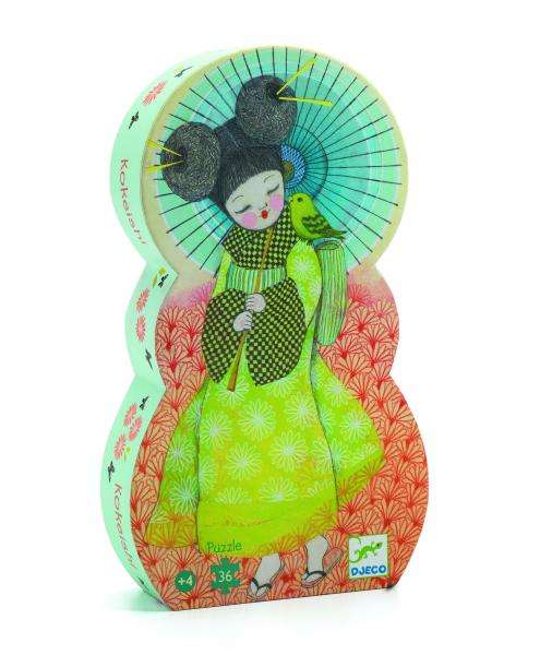 Puzle siluets Kokeshi, 36 detaļas.
