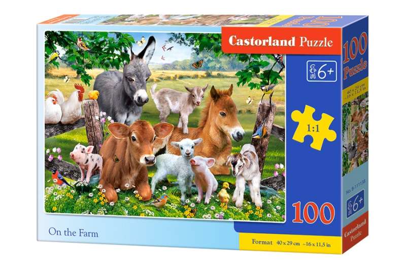 Spēle puzle "Dzîvnieki fermā" 100 detaļas