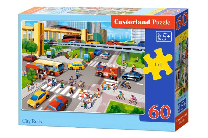 Spēle puzzle ''City Rush'', 60 detaļas
