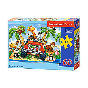 Spēle puzzle ''Dzīvnieku safari'' 60 detaļas