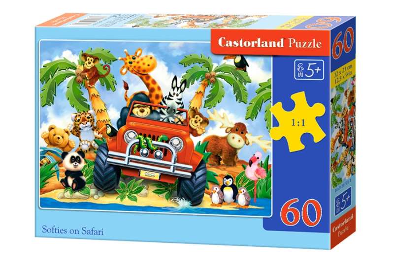 Spēle puzzle ''Dzīvnieku safari'' 60 detaļas