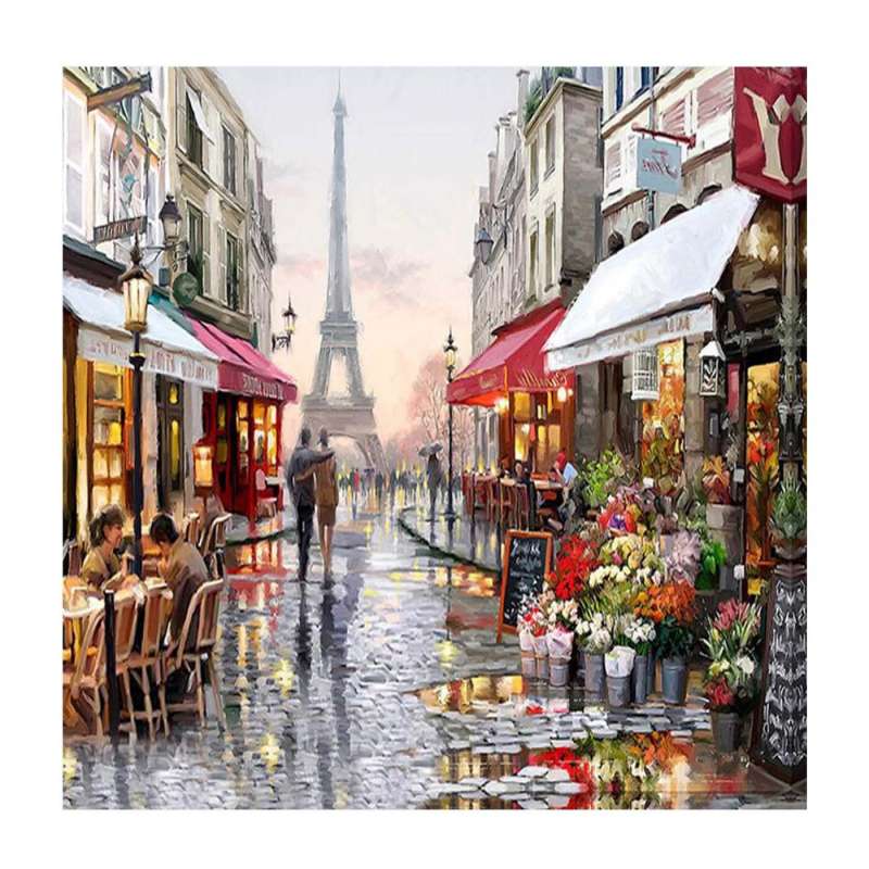 Glezna pēc numuriem -  Pastaigas Parīze (20 krāsas)