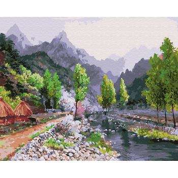 Glezna pēc numuriem -  Sung Li. Pavasaris kalnos (28 krāsas)