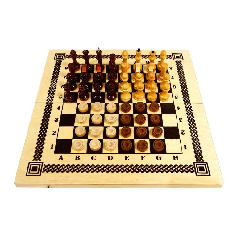 Игра 2 в 1 - Шахматы, шашки