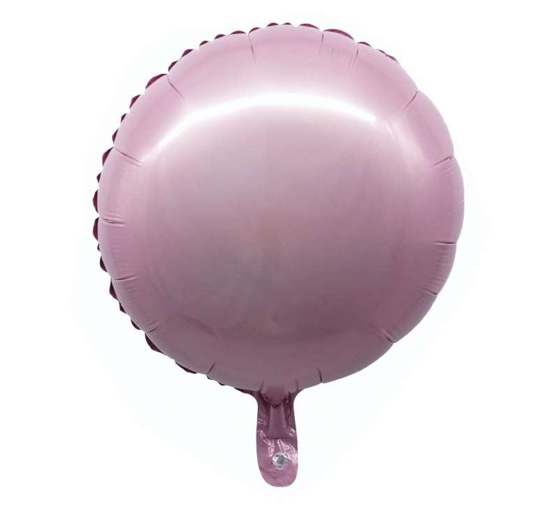 Фольгированный шар 18 "Круглый" розовый,34см