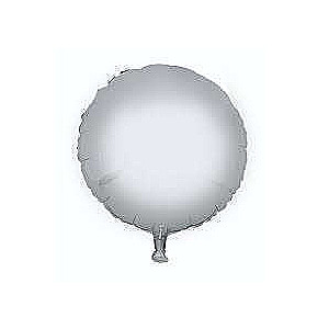 Folijas balons 18 Apaļš sudrabs, 34 cm