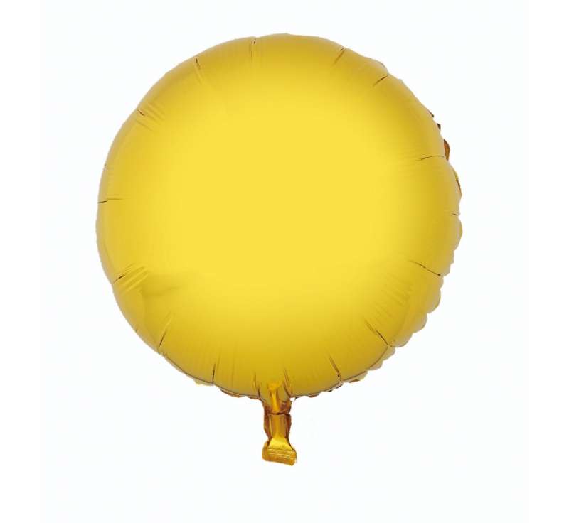Фольгированный шар 18 "Круглый" желтый,34см