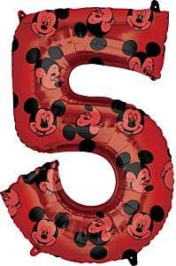 Follija balons "Mickey Mouse 5" 66cm, sarkans