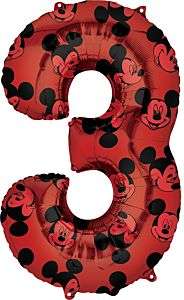 Follija balons "Mickey Mouse 3" 66cm, sarkans