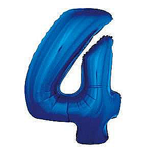 Foliētais balons 92cm zils Cipars 4