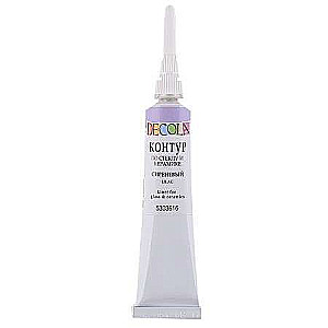 Kontūrs uz stikla un keramikas DECOLA violetā tūbiņa 18ml