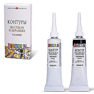 Kontūras uz stikla un keramikas, 3 krāsas Dekola