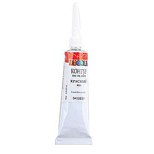 Kontūrs uz auduma DECOLA 18 ml Sarkanā