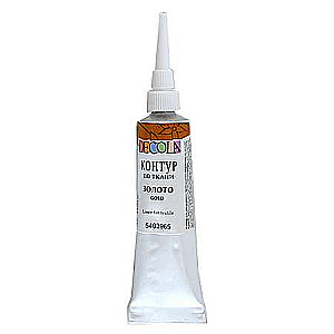 Kontūrs uz auduma DECOLA 18 ml Zelta