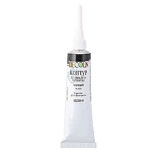 Kontūrs uz stikla un keramikas DECOLA 18 ml Melns