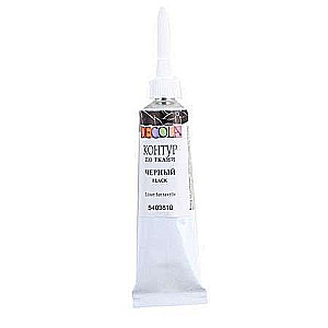 Kontūrs uz auduma DECOLA 18 ml Melns