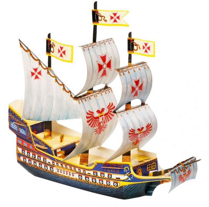 3D puzzle - Kuģis Galleon