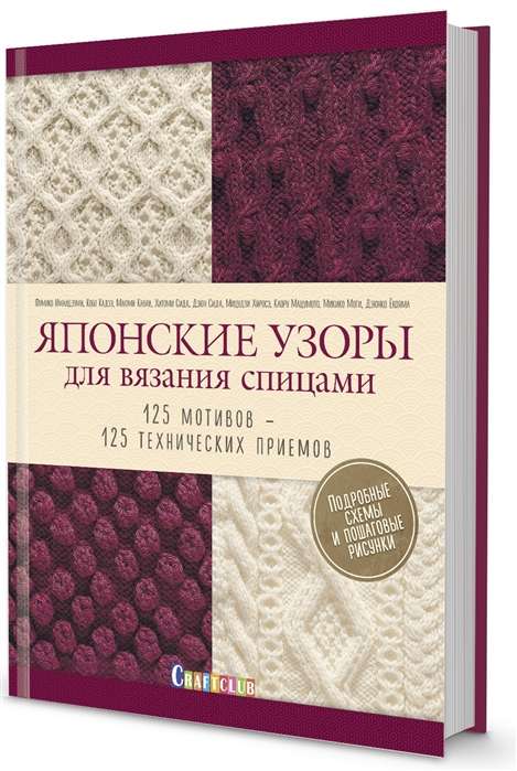 Japāņu raksti adīšanai ar adatām. 125 motīvi - 125 tehniskās metodes