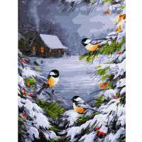 Glezna pēc numuriem -   Ziemas mežs ( 21 krāsa)