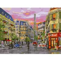 Glezna pēc numuriem -   Parīzes iela ( 24 krāsas)