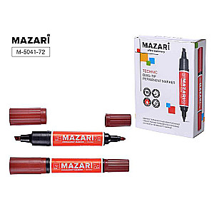Marķieris permanenta divpusējs TECHNIC, Sarkans, 2mm / 6mm