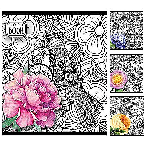 Klade - Doodling Flower A5, 48lap. (rūtiņu)