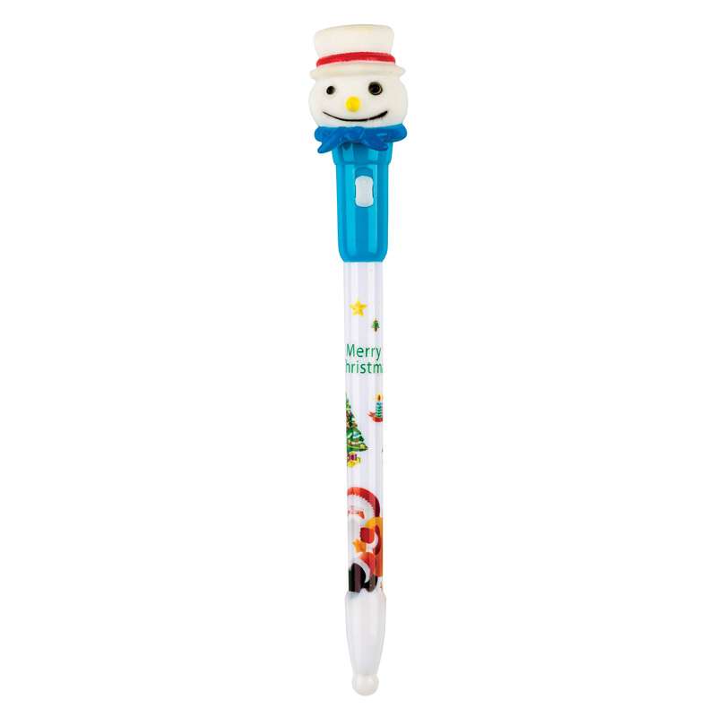 Lodīšu pildspalva Chrismas LED zila 0.7mm