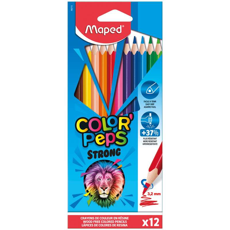 Цветные карандаши MAPED "Color`Peps Strong" 12 шт.