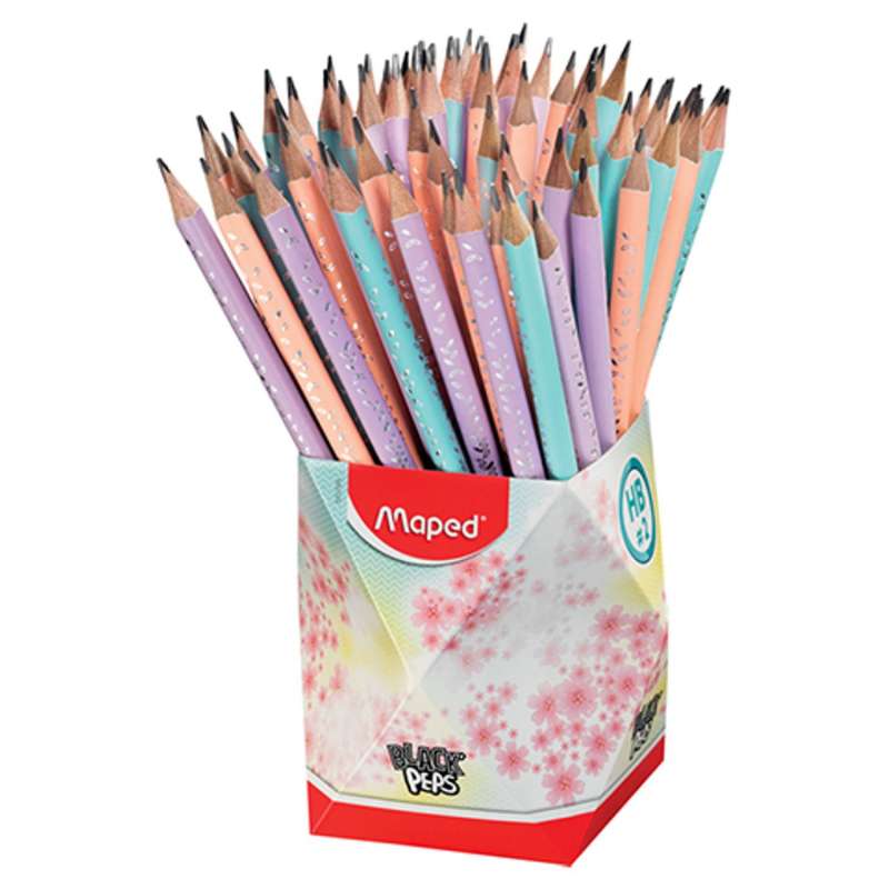 Чернографитовый карандаш с резинкой в корпусе пастельных цветов