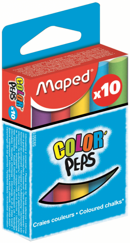 Krīts tāfeles Maped 10gab, krāsains