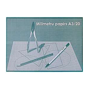 Milimetru papīrs College A3, 20lpp