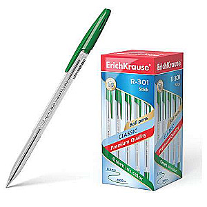Kārtējā pildspalva ErichKrause R-301 Classic Stick 1.0, tintes krāsa zaļa