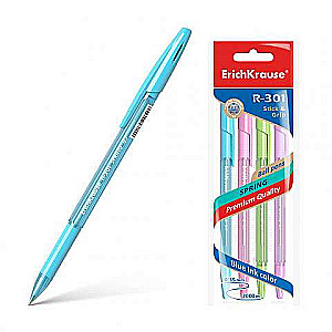 Kugļpildspalva ErichKrause R-301 Spring Stick&Grip 0.7, tintes krāsa zila