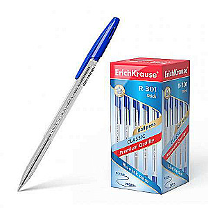 Kugļrakstājs ErichKrause R-301 Classic Stick 1.0, tintes krāsa: zila