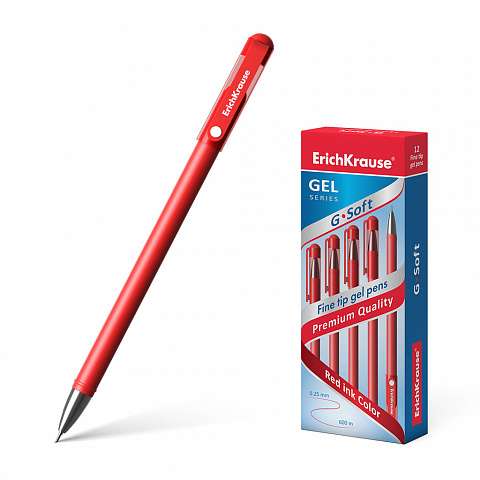 Gēla pildspalva G-Soft sarkana