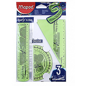 Lineālu kompl. nelūst.MAPED Twist'nFlex mini 3pr.