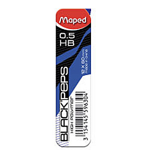 MAPED HB 0.5mm mehānisko zīmuli kodoli 12 gabali