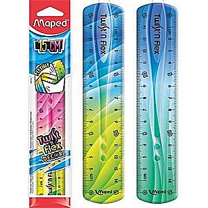 MAPED Twist'n Flex 15cm Dekor lineāls